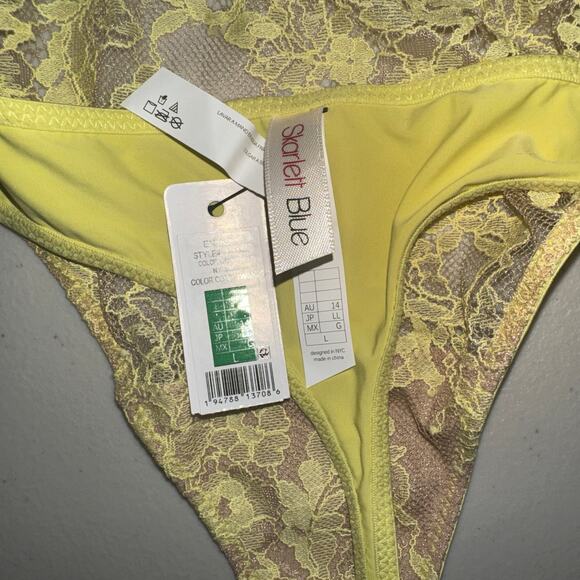 Skarlett Blue 38C Entice Bra & Large Front Lace Thong Set Intimates Feminine - Picture 8 of 8